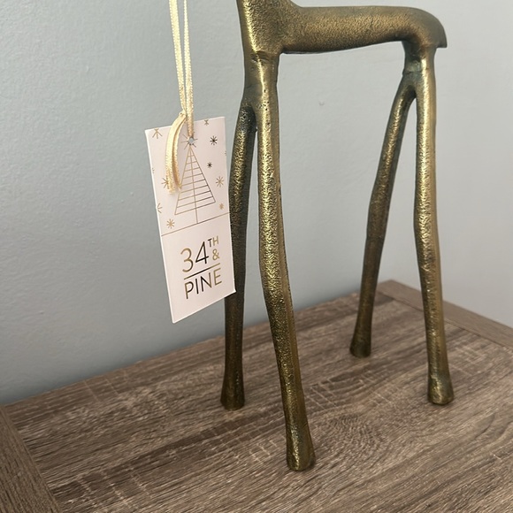 COPY - 34th & Pine Christmas Reindeer Brass Gold Tone Pottery Barn Style NEW - Picture 6 of 6